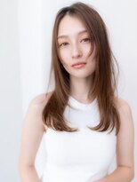 ケアリー 調布(Carelly)&nbsp;大人かわいい前髪セシルカットココアブラウンフリンジウェーブ