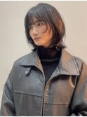 顔型別ヘアスタイル特集　ボブウルフ　顔周りレイヤー