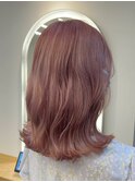 髪質改善＊くびレイヤーピンクベージュ＊美髪【Zina船橋】