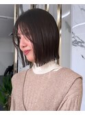切りっぱなしボブ×シースルーバング