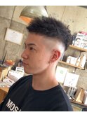 メンズカットフェードツイストパーマ