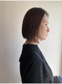 ストレートパーマで作るミニボブ