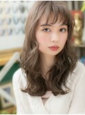外国人風オリーブアッシュオン眉小顔ロングh3上尾20代30代40代