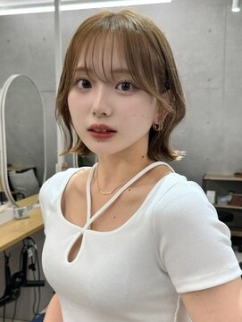 サンド 池袋 2nd(sand) 顔周りレイヤーカット小顔ボブルフ/ブリーチなし透明感カラー