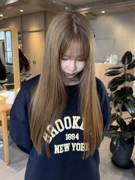 ゼストプラス(ZEST plus) ブリーチ1回でベージュカラー