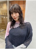 ちょっとモードなミディアムウルフパーマ