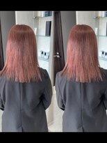 ジルバイジゼル(JILL by GiseL)&nbsp;ピンク　ベージュ　セミロング　ケアブリーチ