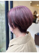 ヴィサージュディオ(VISAGE dio)&nbsp;大人女性に人気♪艶感ラベンダーピンクのショートボブ