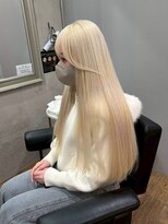 ヘアプレイスソル (HAIR PLACE SoL)&nbsp;ブリーチカラー/ホワイトブロンド/ストレートロング