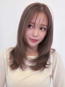 ルージュシー 堀江(RU10C) レイヤーカット/ブリーチなしダブルカラー/アッシュベージュ