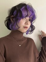 イェッカ パビル(YECCA pabil)&nbsp;ブラウンとパープルのデザインカラー（ブリーチ１～2回）