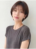 秋カラーブリーチなし大人レイヤーくびれショートボブp北浦和