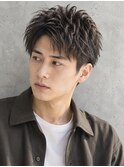ソフトツイスト×無造作ヘア×黒髪