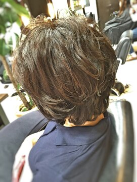 キャン 温品店(CAN) 【CAN】 大人エアウェーブ　　前下がりグラデーションボブ