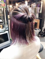 トリックストア(TRICK STORE)&nbsp;外はねボブ　くるりんぱアレンジ　インナーパープル