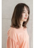 外ハネカール×斜めバングの色っぽくびれセミディa