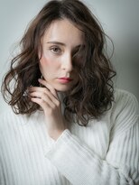 カバーヘア ブリス 大宮西口(COVER HAIR bliss)&nbsp;暗髪アッシュブラックくせ毛風かきあげボブu大宮20代30代40代