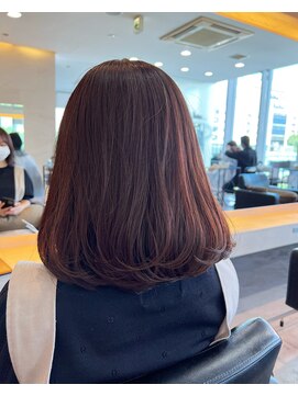 アージェガーデン(AGEE GARDEN) 大人可愛い内巻きボブ/アンバーピンクブラウン