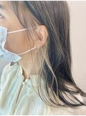20代30代大人可愛いミルクティベージューインナーカラー