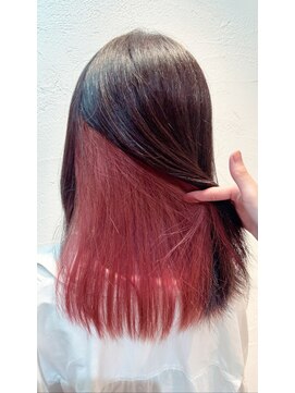 アジールヘア 池袋東口店(agir hair) 20代30代40代ストレートインナーカラーピンクアッシュ美肌池袋