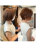 大人可愛い小顔ひし形クビレ丸み20代30代40代大人ショート(蘭)