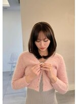 フィル 横浜(fil)&nbsp;ピンクもてシルエット_美髪ピンクブラウン切りっぱなしボブ