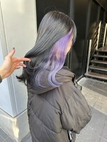 ロンド レア 天神大名店(Lond Le’a) 天神ダブルカラーインナーカラーケアブリーチラベンダーパープル