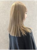 福井 大和田 ハイトーン スモーキーベージュ ブリーチ 20代