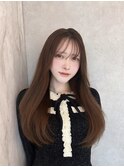 小顔顔周りレイヤーカット×ダブルカラー【新宿美容室/韓国】