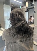 ミディアム　ふわふわパーマ　クセ毛風