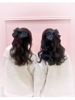 リアン 八幡筋店(lien)&nbsp;ハーフアップ☆ウェーブ巻き