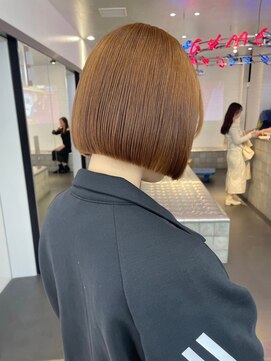 ゲーム 下北沢(GAME) ボブ白髪染め白髪ぼかしブリーチなしダブルカラー下北沢