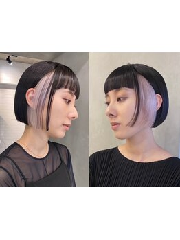 上品×個性で貴方らしく飾る◎じっくりカウンセリングで理想の色味を発見[ケアブリーチ/インナーカラー］