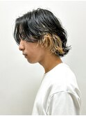 『メンズボブパーマ×インナーカラー』