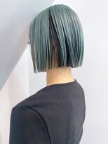 ボブブリーチ美髪前髪カットミディアムショート_ba536431