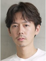 レタッチ バイ フィフス 天神大名(RETOUCH by fifth) 福岡天神緩めメンズニュアンスパーマセンターパートウルフカット