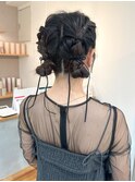 ふわふわツインおだんごヘアアレンジ【mayu】【明石駅3分】