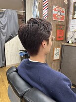 アールズ ヘア(R's hair)&nbsp;MEN’S HAIR/ブルーブラック/フェザーパーマ/ 印西　印西市