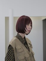 アイエヌジードット(INg.)&nbsp;【ブリーチなしダブルカラー】チェリーレッド×ボブ