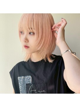 ゲーム 天神(GAME) ダブルカラー/ケアブリーチ/ミルクティーベージュ/レイヤー/天神