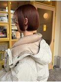 〈浅草 半個室〉フィットボブ/オレンジブラウン