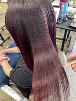 ソワンドゥブレス 瓜破店(soin de brace)&nbsp;ブリーチなしピンクバイオレット