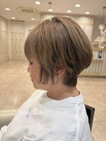 アッシュ 仙川店(Ash)&nbsp;ショートボブ30代40代50代丸顔ブリーチ白髪ぼかしハイライト
