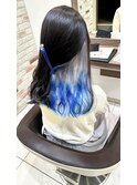 洋光台ブリーチ複雑履歴ダブルカラー白髪ぼかしハイライト