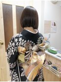 2018年成人式ボブアレンジ振り袖着付け【立川/立川南/八王子】