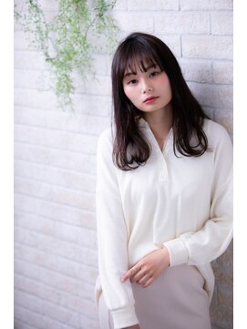 ヘアーアートシフォン 池袋西口店(Hair art chiffon) 伸ばしかけくせ毛風くびれセミディ無造作カールインナーカラー