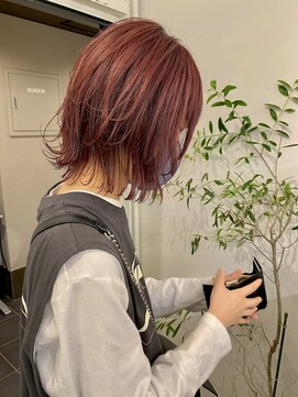 ヌーク(nuuk) レッドブラウンぱっつんウルフレイヤー【nuuk(hair spa+)】