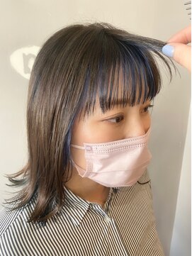 ヘアデザイン ディクト(hair design D.c.t) 〔D.c.t片山〕ネイビーブルーカラー
