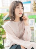 カーキアッシュ透けバング小顔ウルフボブa戸田公園20代30代40代