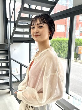 ヘアー アイス 御器所本店(HAIR ICI) 20代30代大人ショートボブｘ小顔ウルフカット丸みショート
